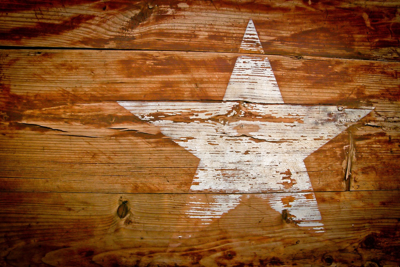 wood grain star free photo