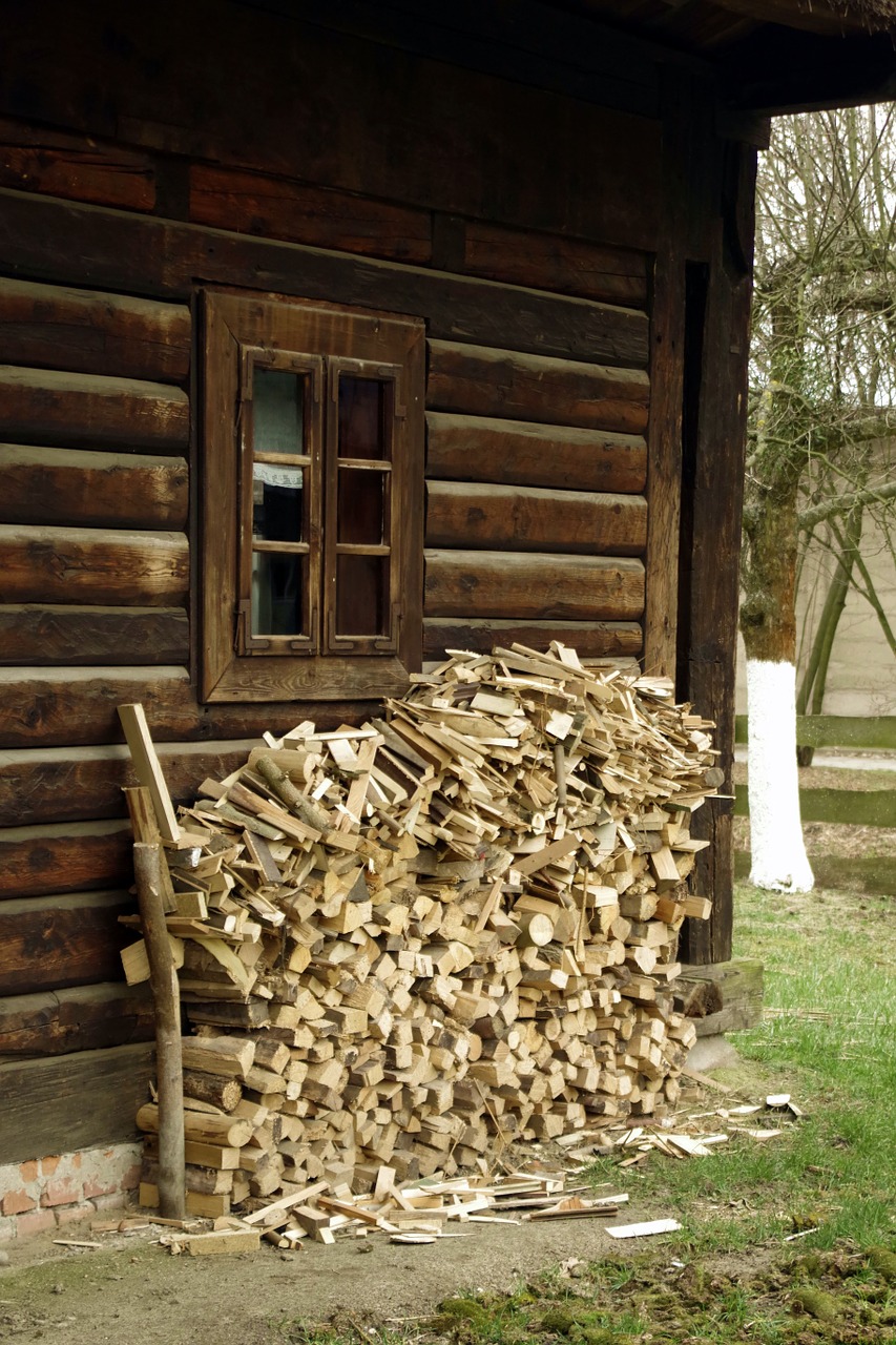 wood fuel old cottage free photo