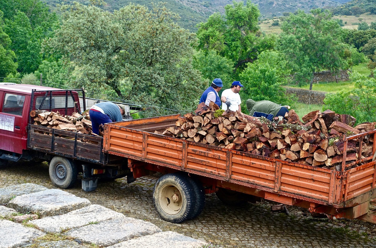 wood trailer cartage free photo