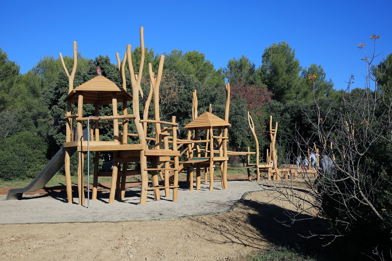 wood playground children free photo