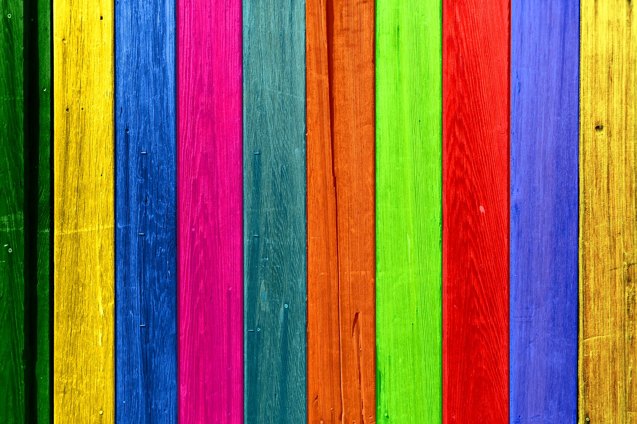 wood boards colorful free photo