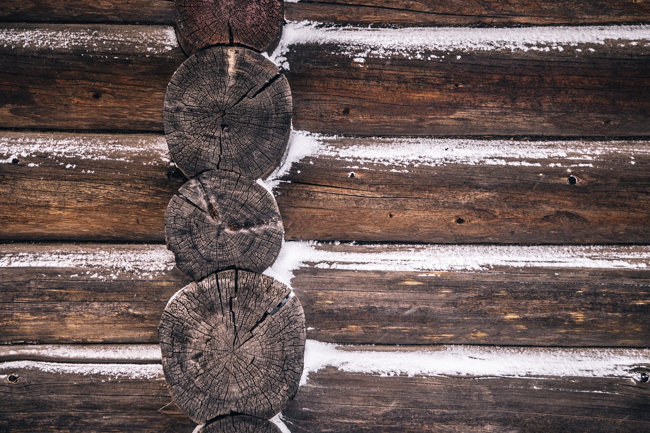 wood logs fence free photo