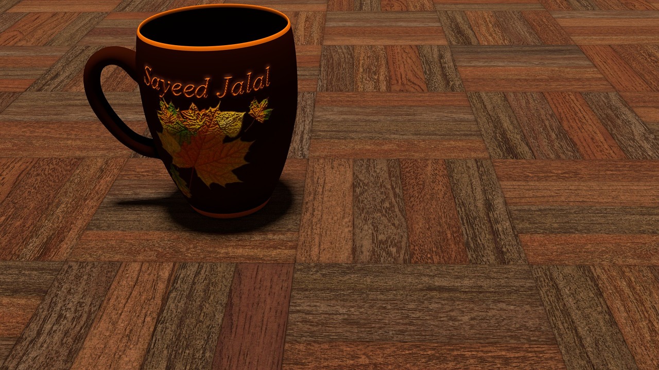 wood floor mug free photo