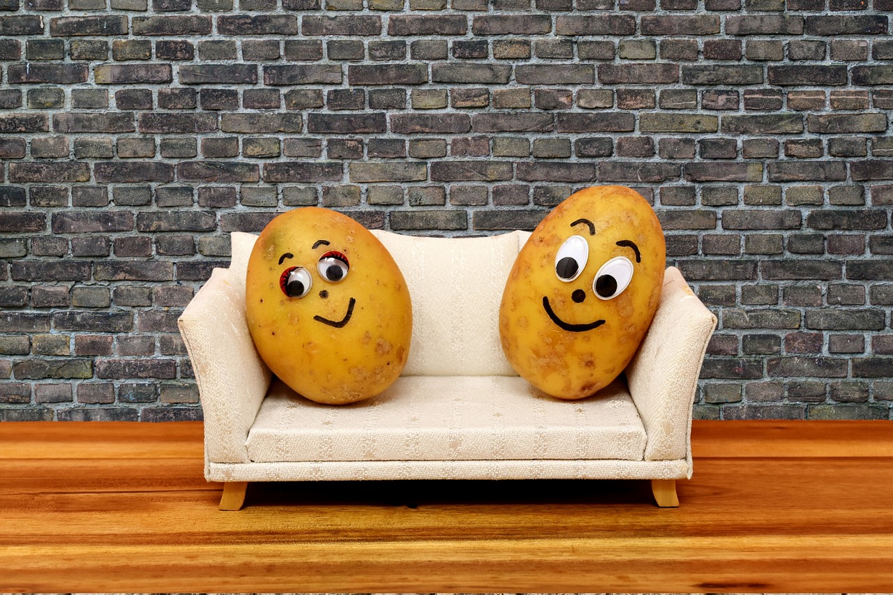 wood couch potatoes funny free photo