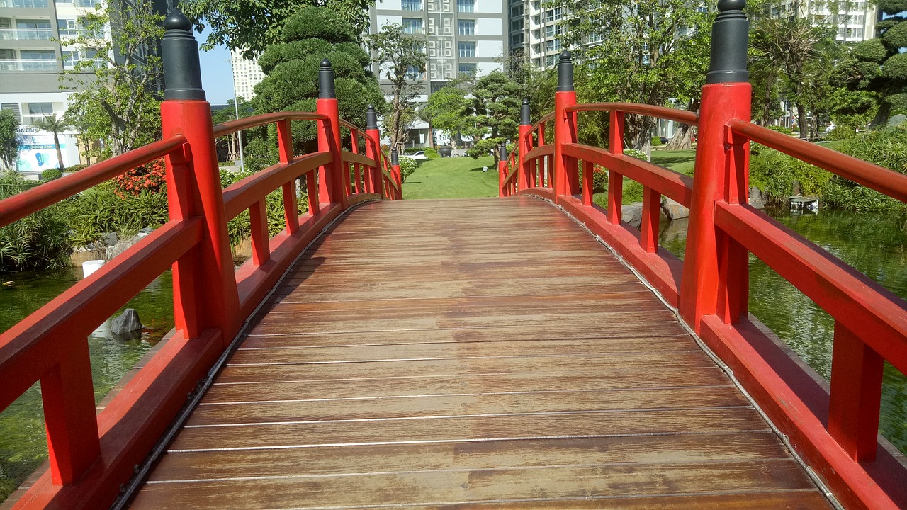 wood nature bridge free photo