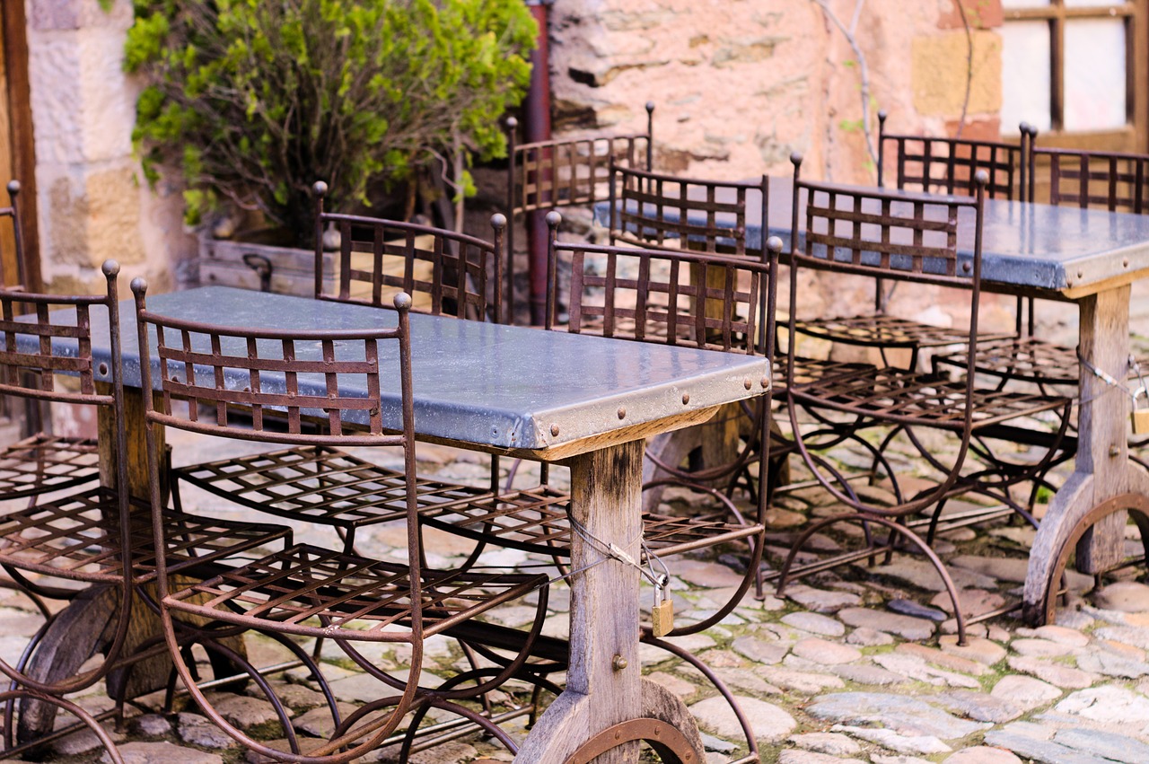 wood table bench free photo