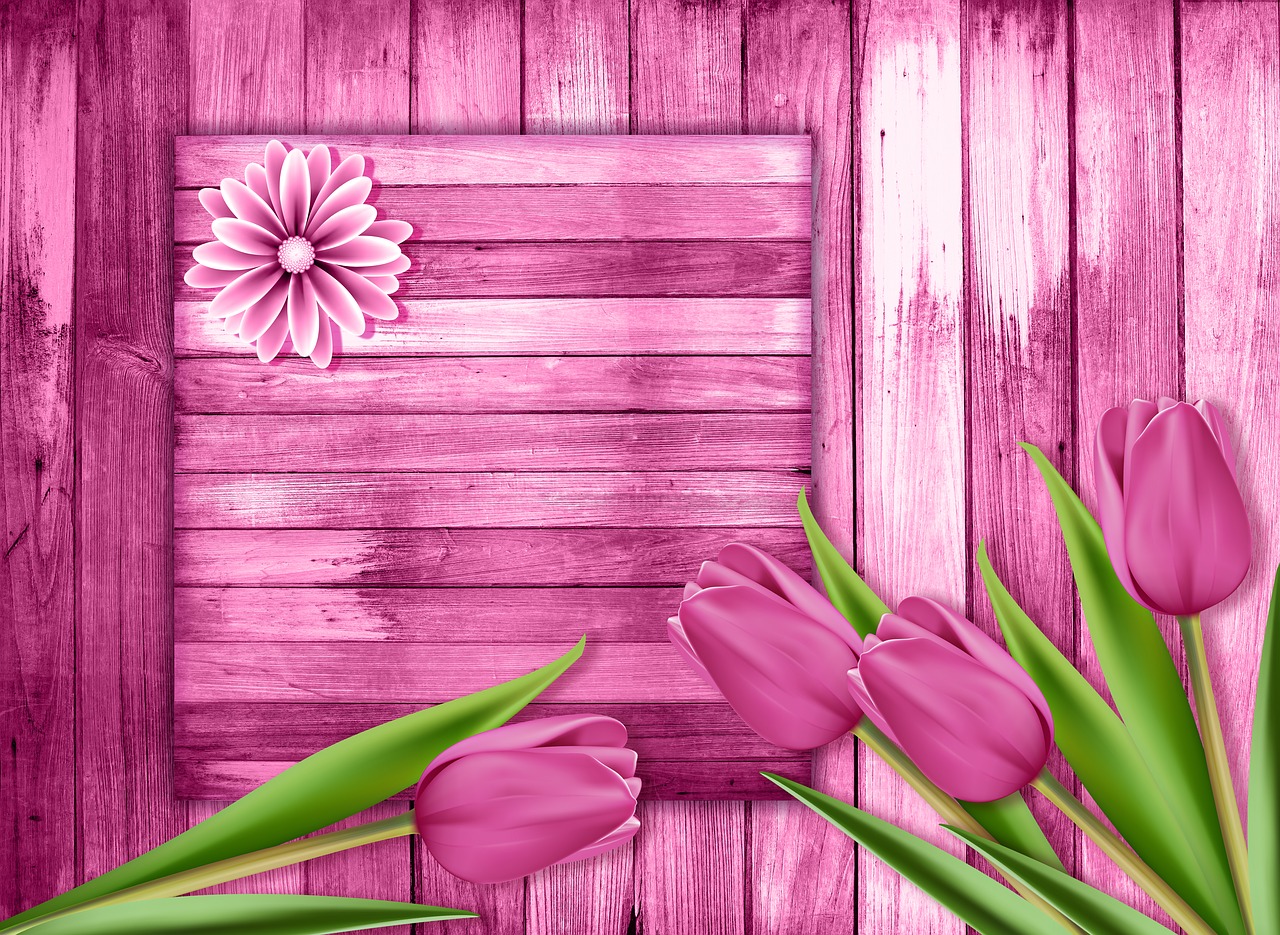 wood color tulips free photo
