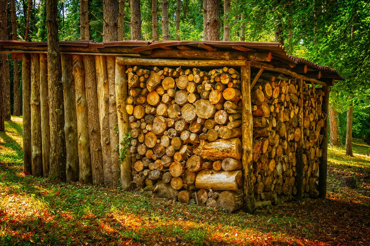 wood  stack  firewood free photo