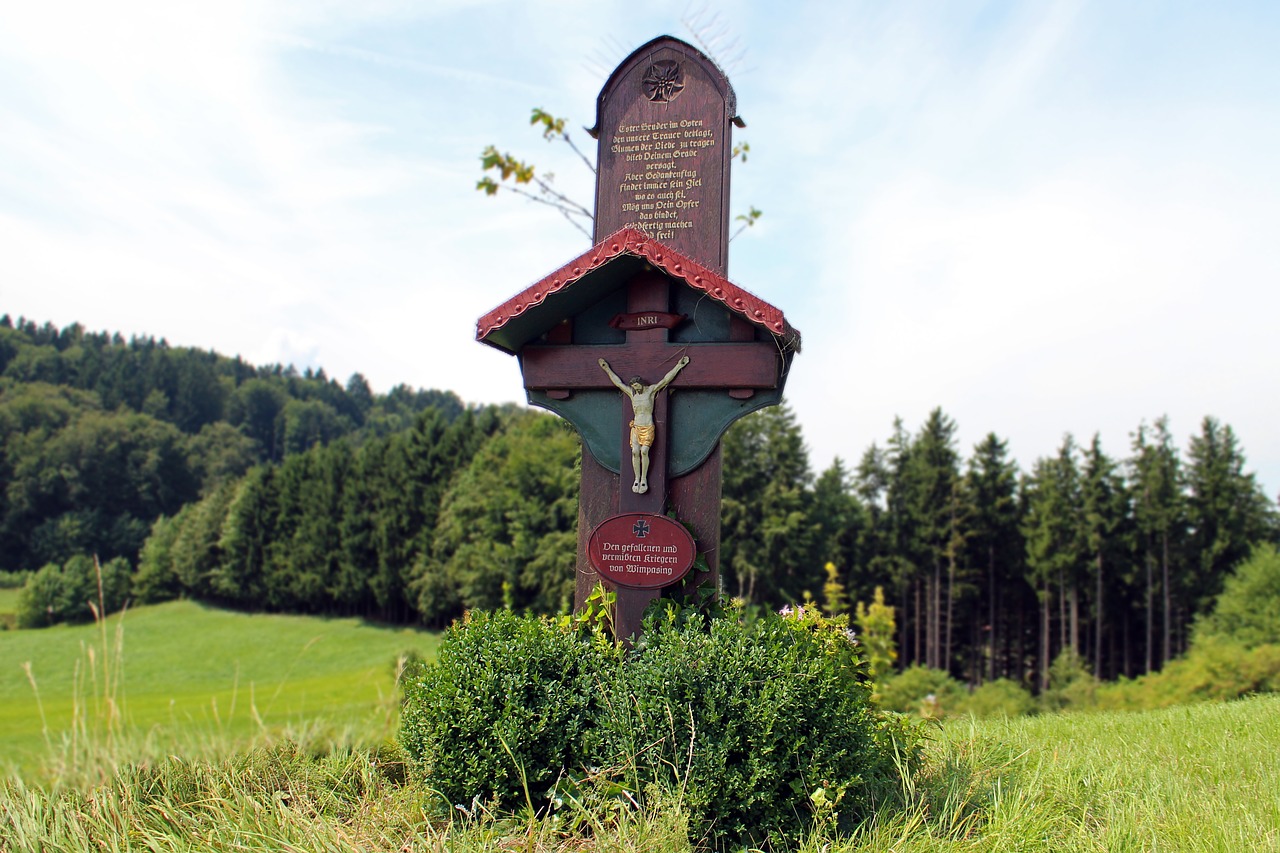 wood wayside cross cross free photo