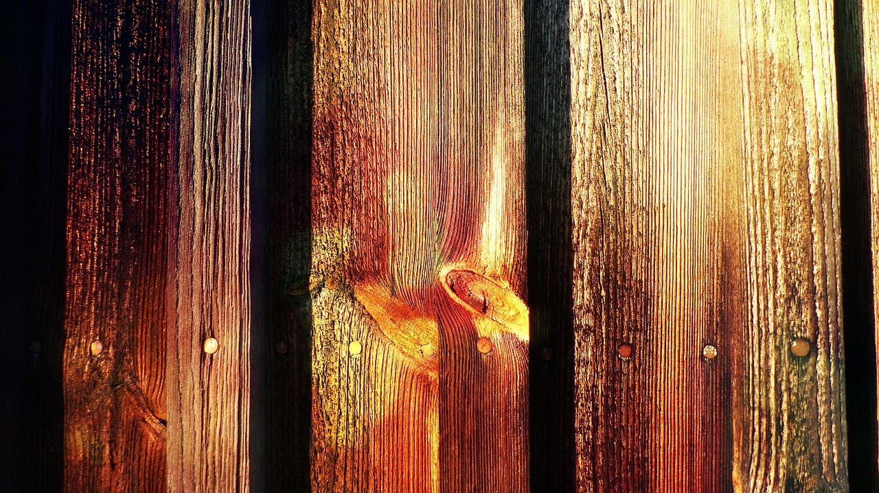 wood boards illuminated free photo