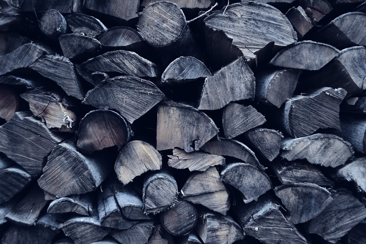 wood woodpile stack free photo