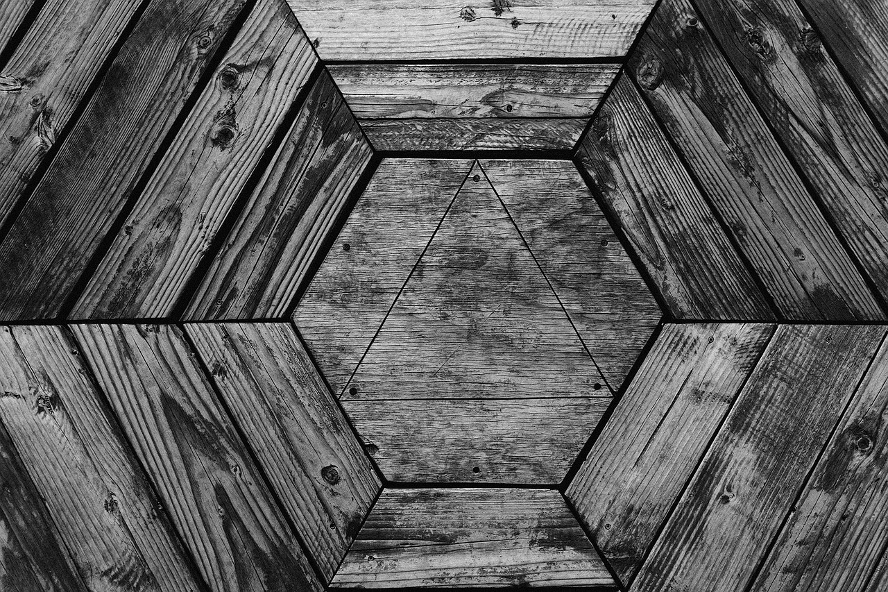 wood texture hexagon free photo