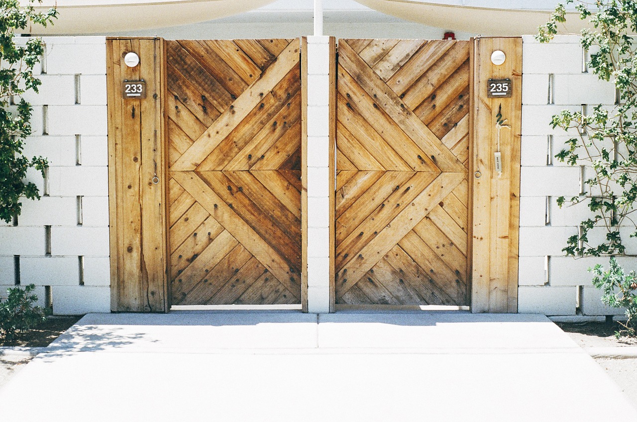 wood gate houses free photo