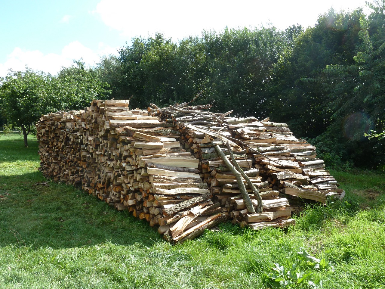 wood firewood stack firewood free photo