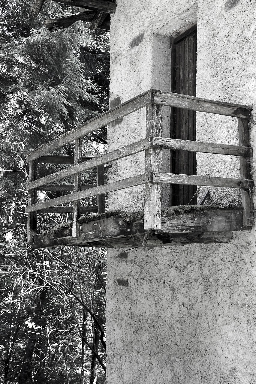 wood balcony old lapsed free photo