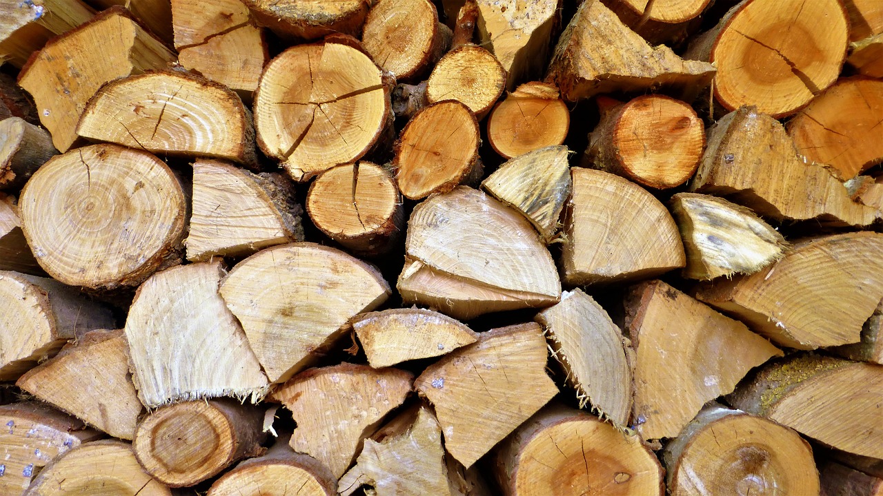 wood pile firewood wallpaper free photo