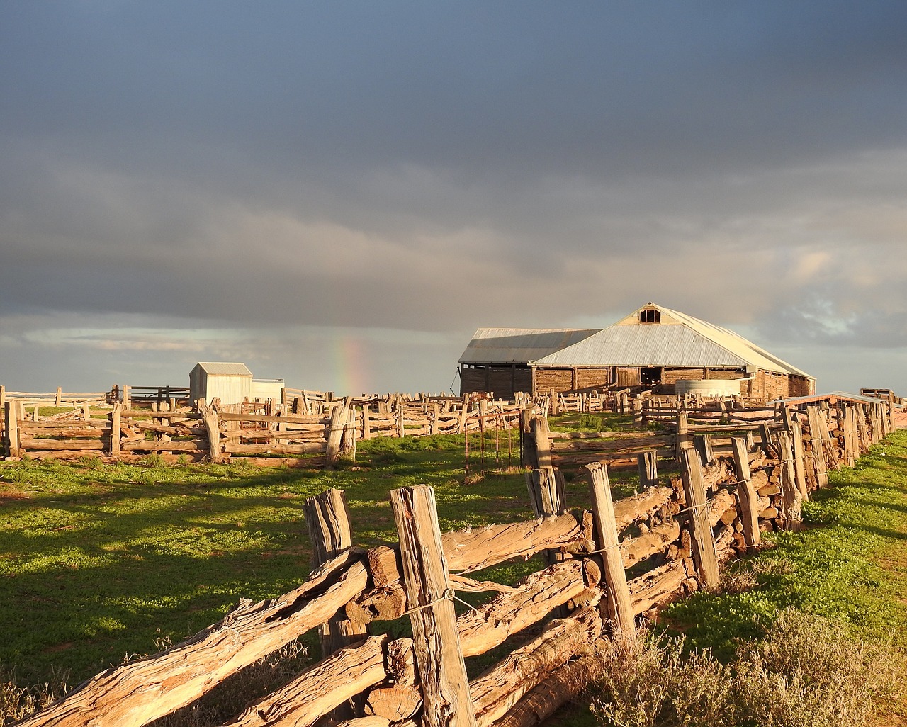 wood shed scenic landscape free photo