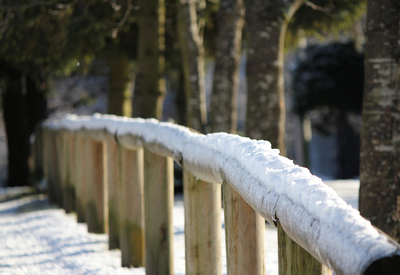 wooden snow cold free photo