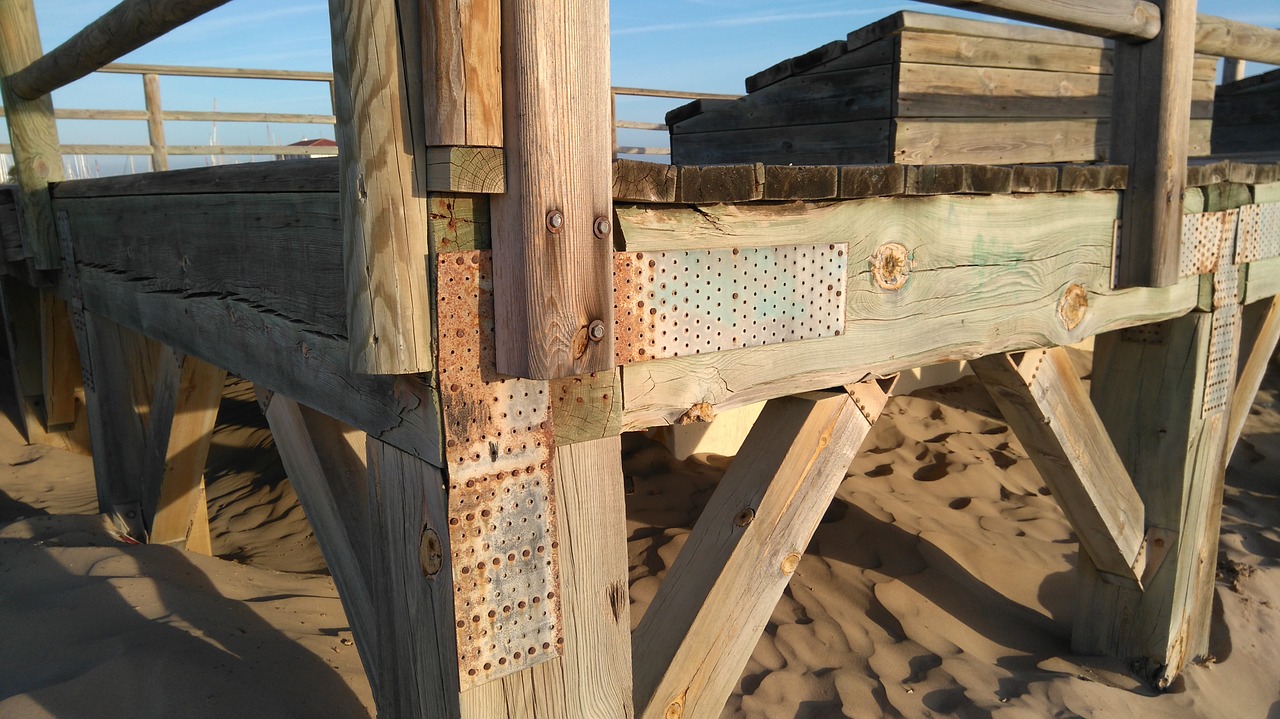 wooden boardwalk sand free photo