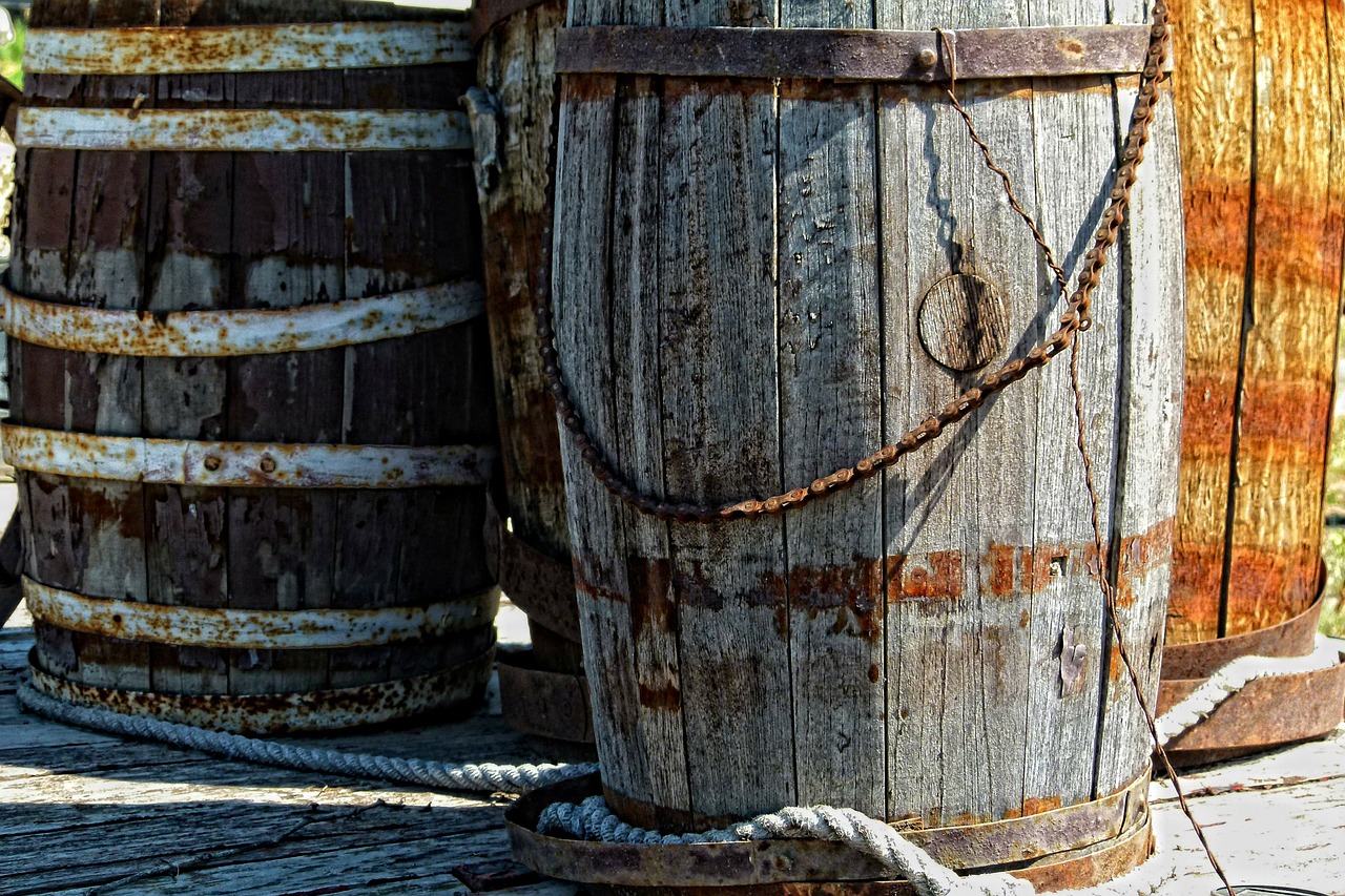 wooden kegs ancient free photo