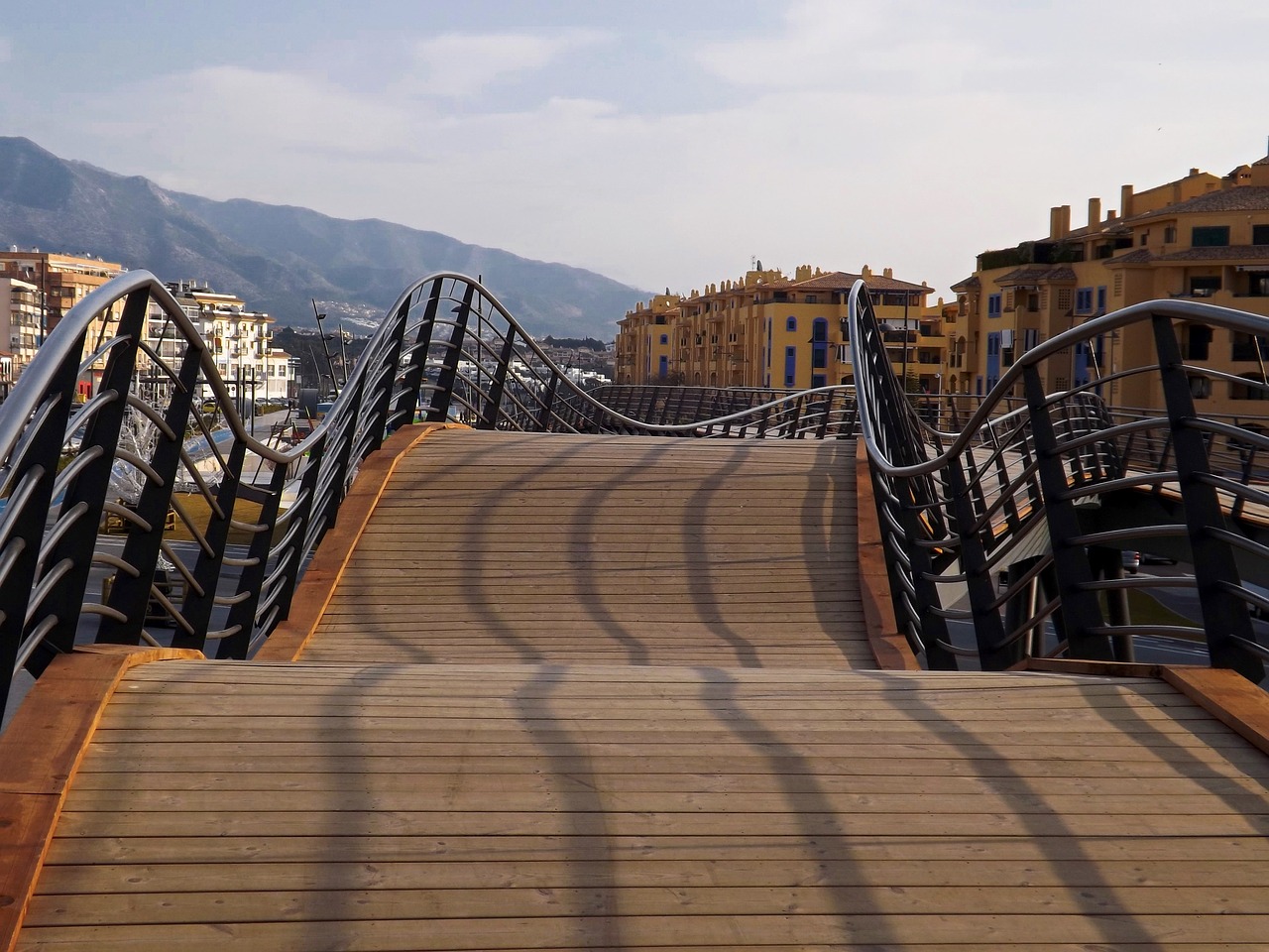 wooden  promenade  panoramic free photo