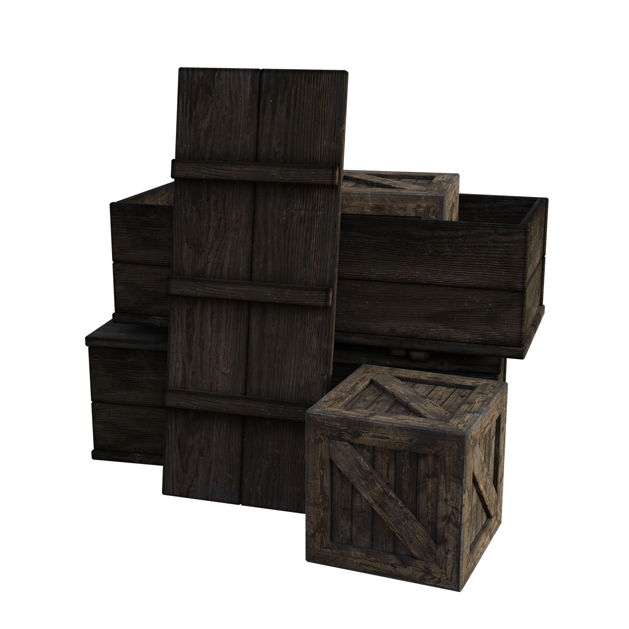 wooden  boxes  crates free photo