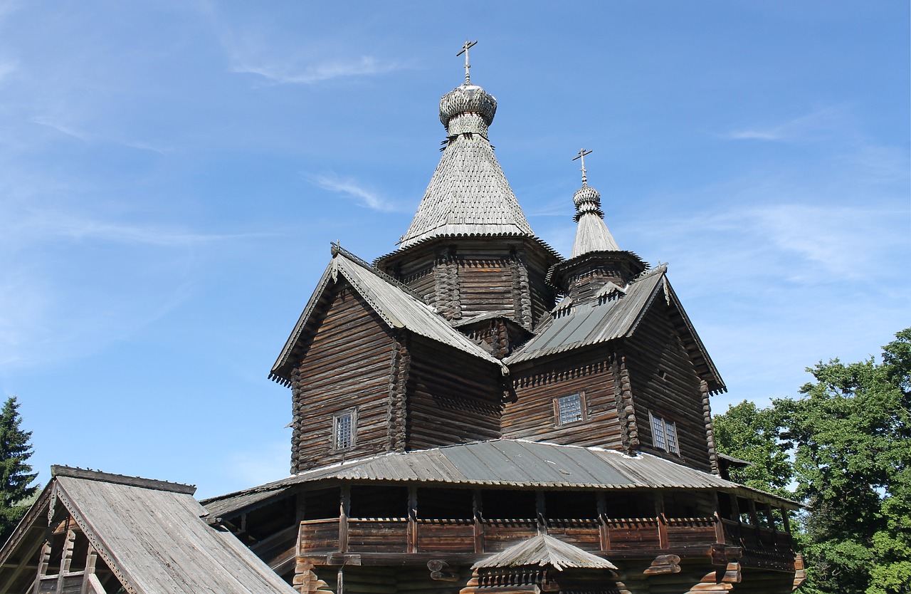 wooden architecture veliky novgorod church free photo