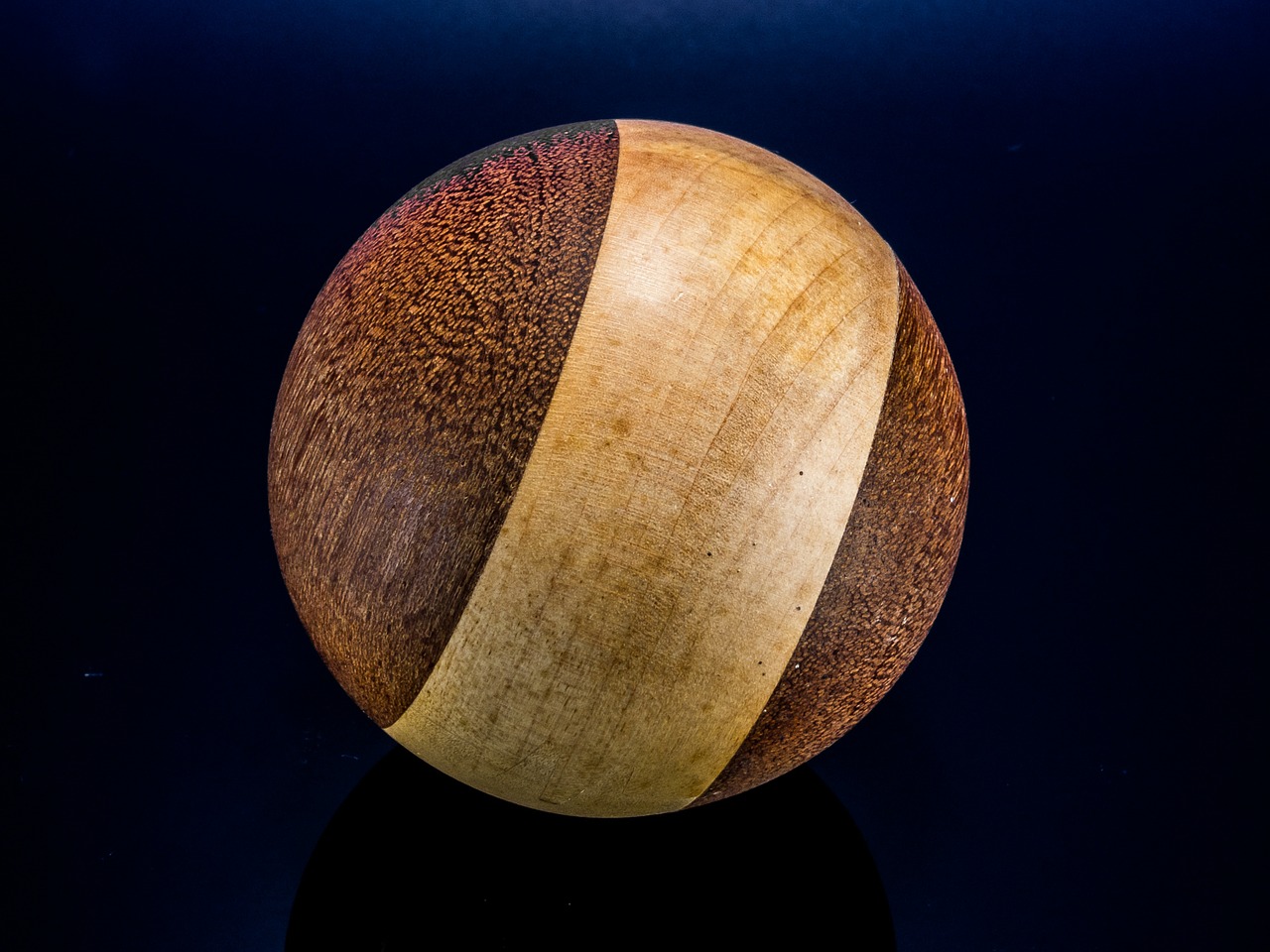 wooden ball turned hand labor free photo