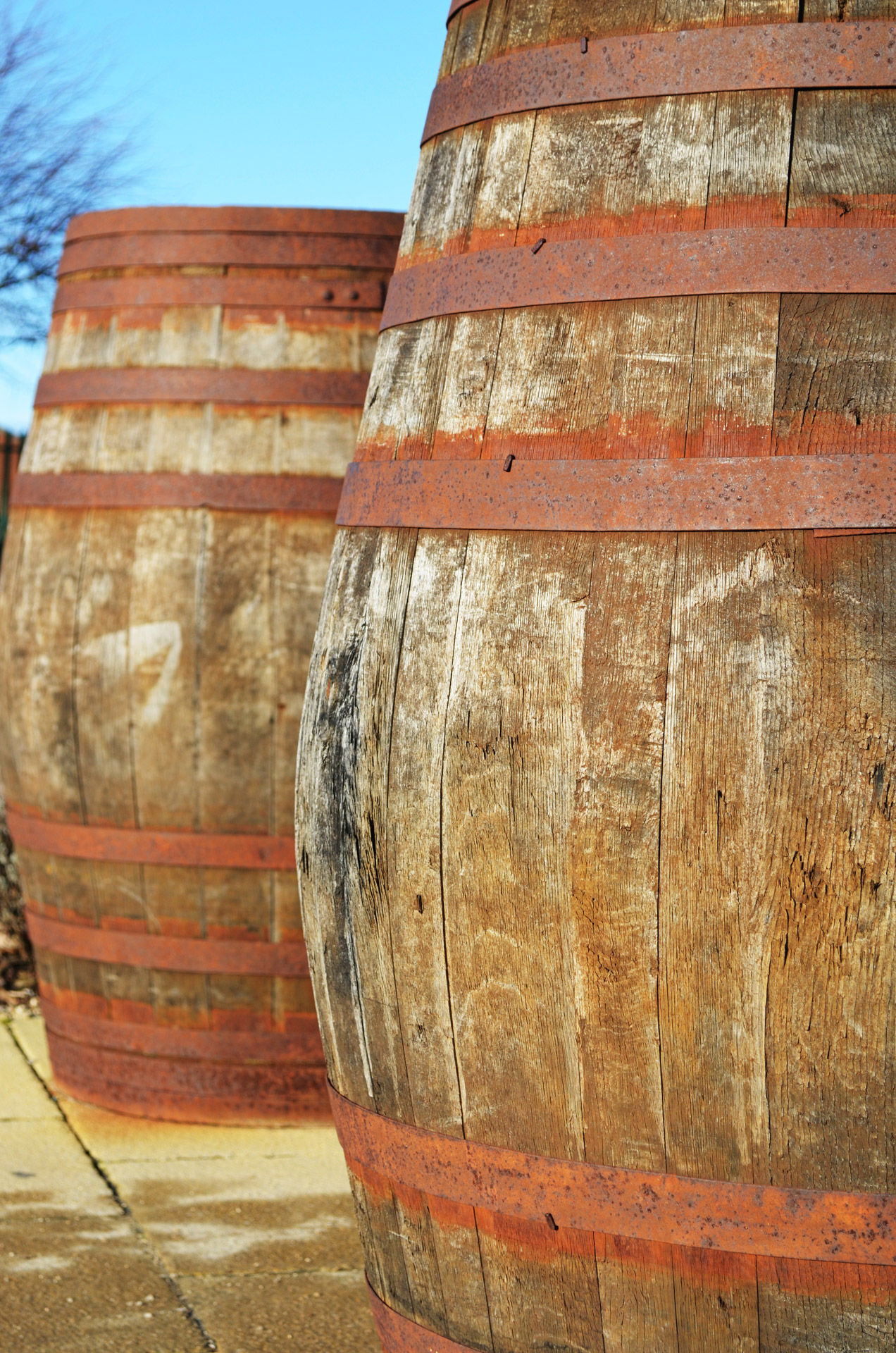 wood barrels containers free photo