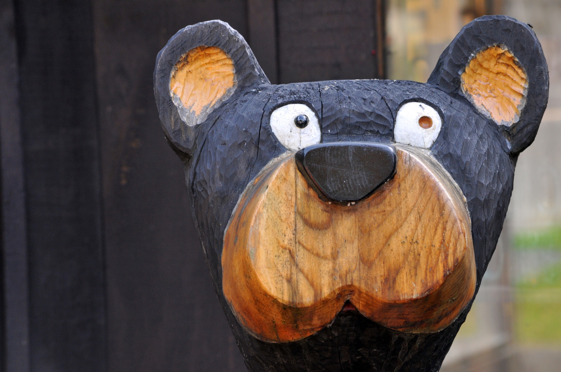 bear black bear sculpture free photo