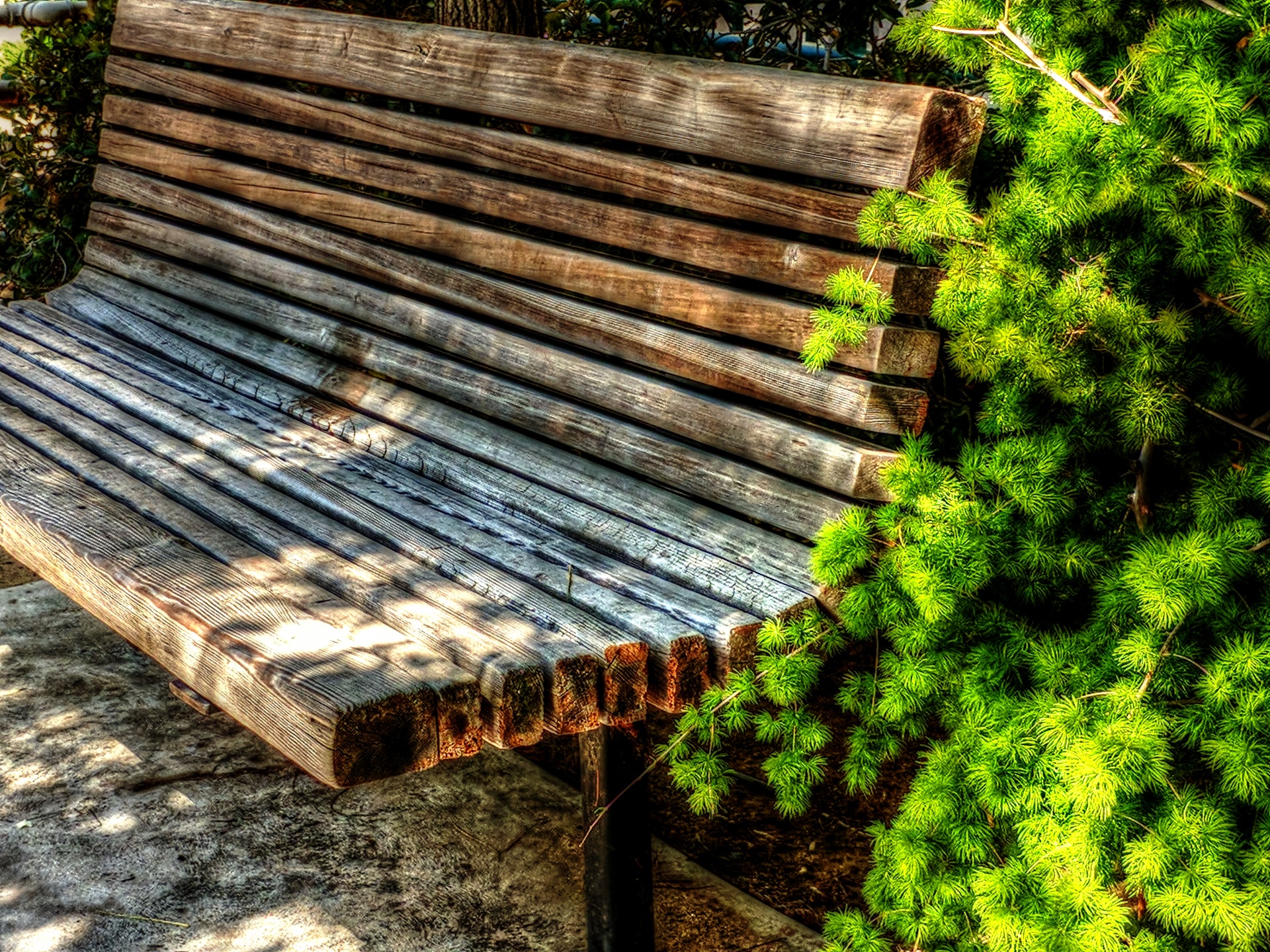 bench seat outdoors free photo