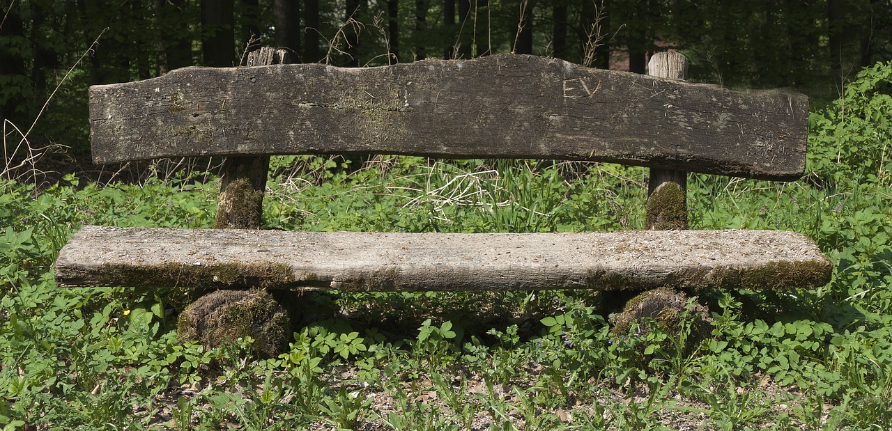 wooden bench  old bench  weathered free photo