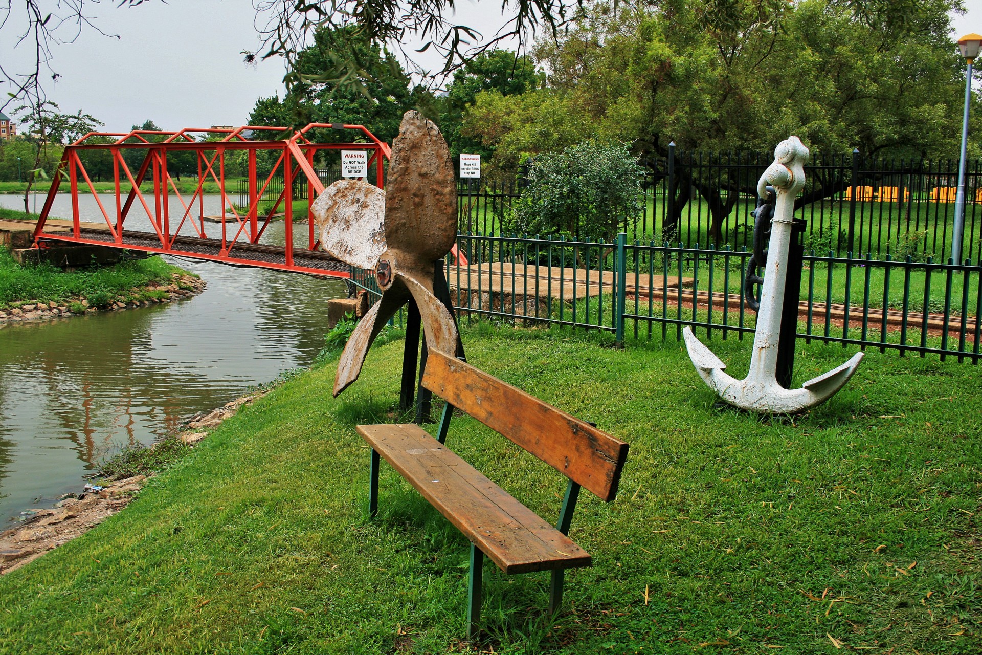 bench lawn anchor free photo