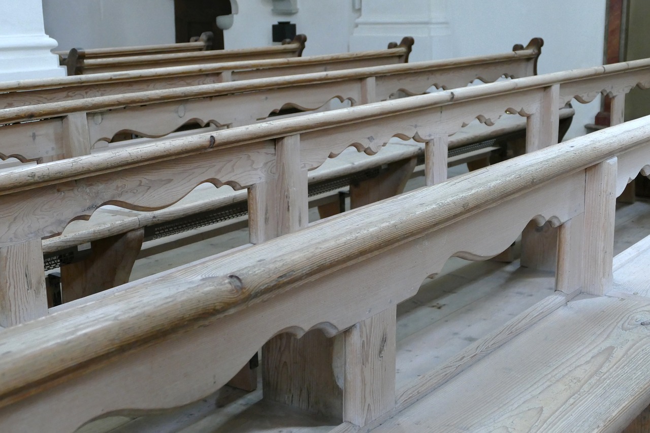wooden benches stalls pew free photo