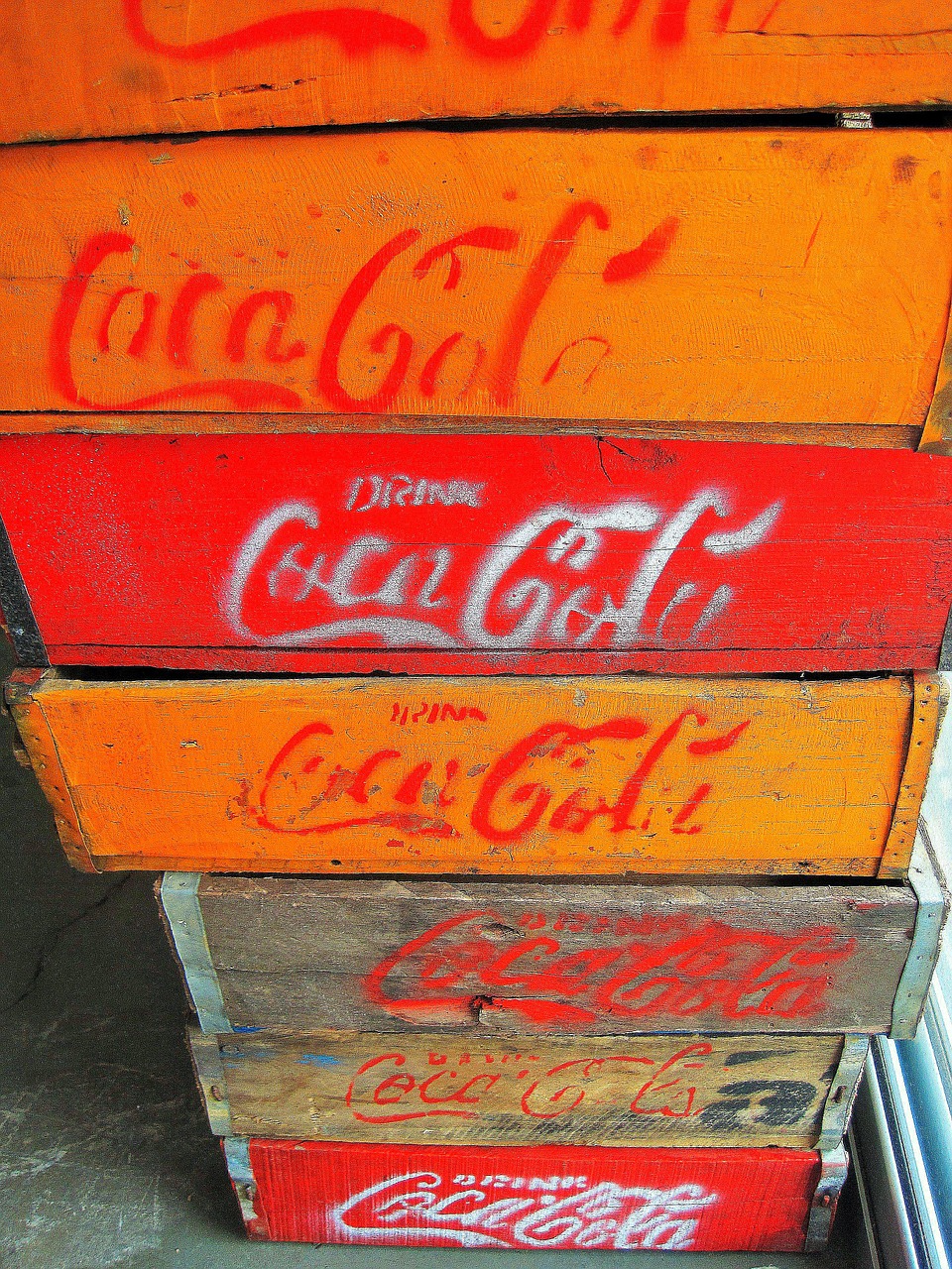 wooden boxes boxes coca cola free photo