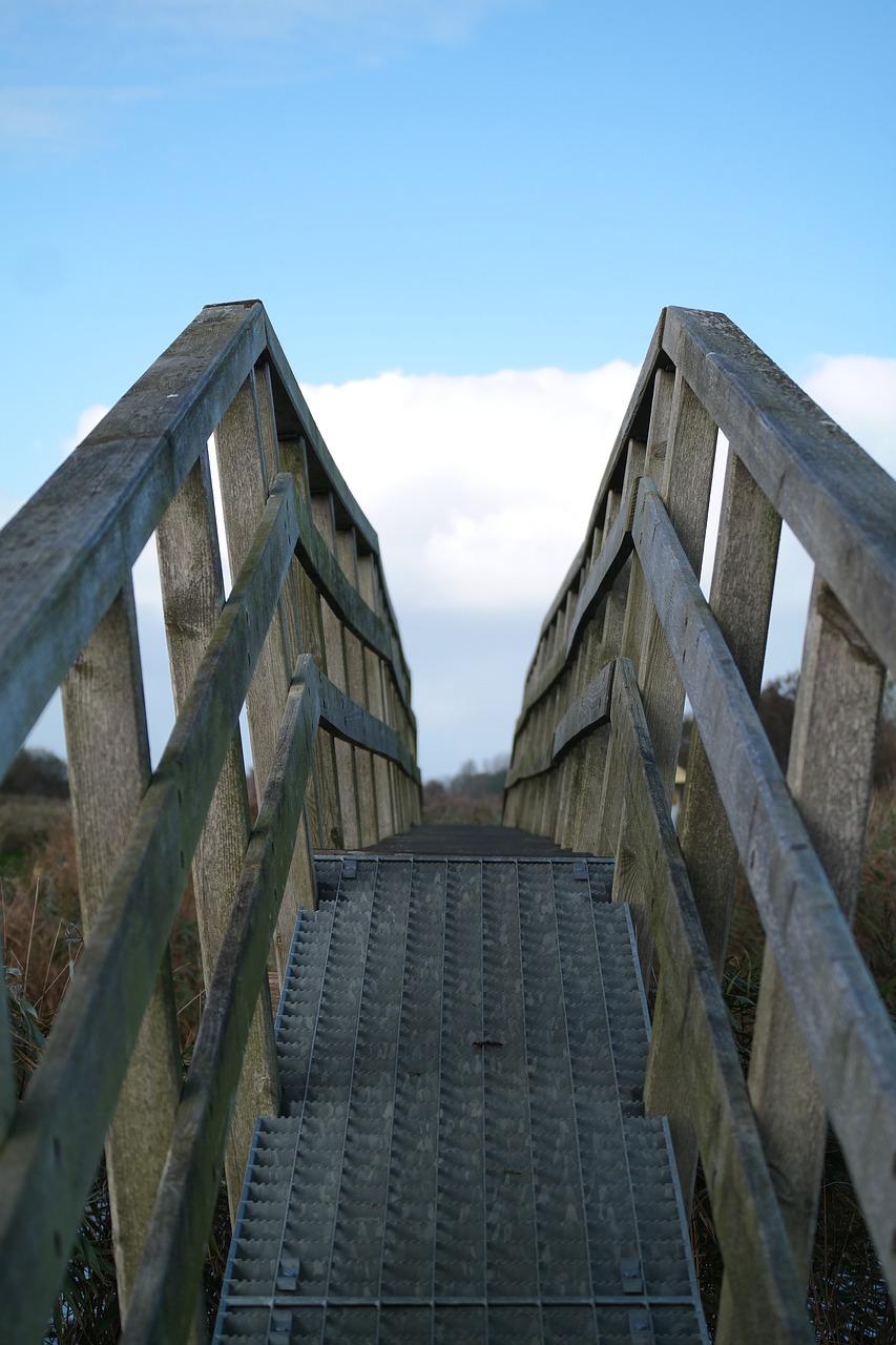 wooden bridge web away free photo