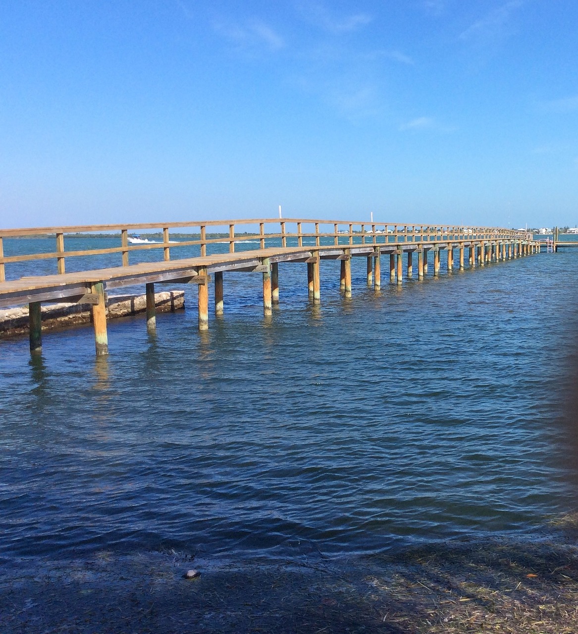 wooden bridge river key free photo