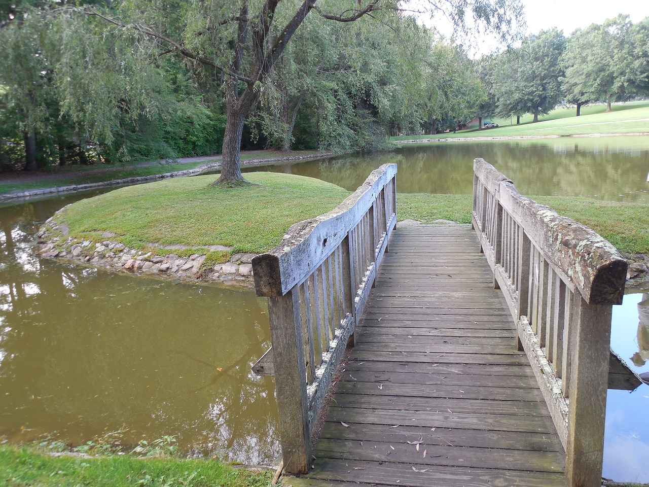 wooden bridge lake wooden free photo