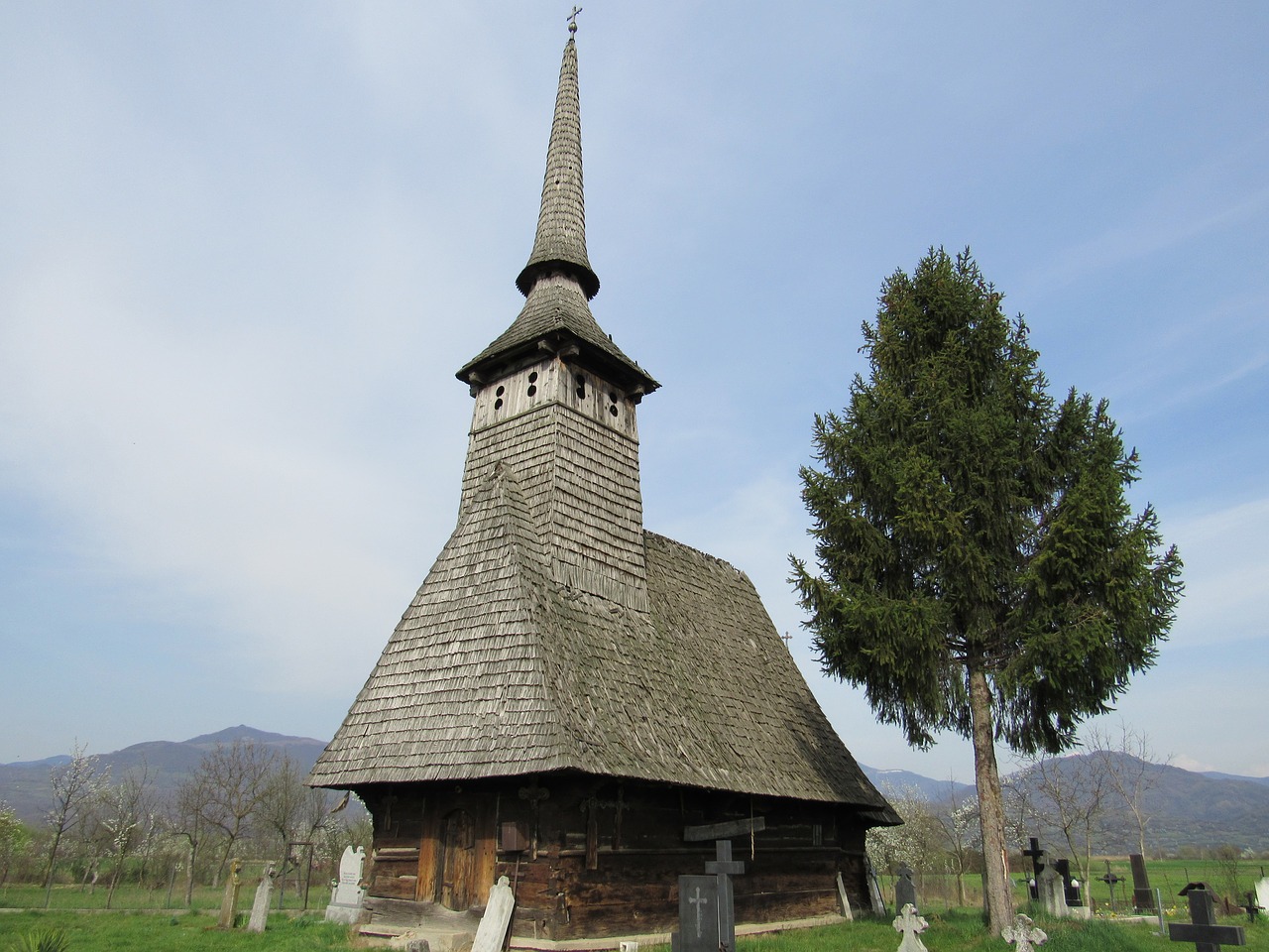 wooden church crisana transylvania free photo