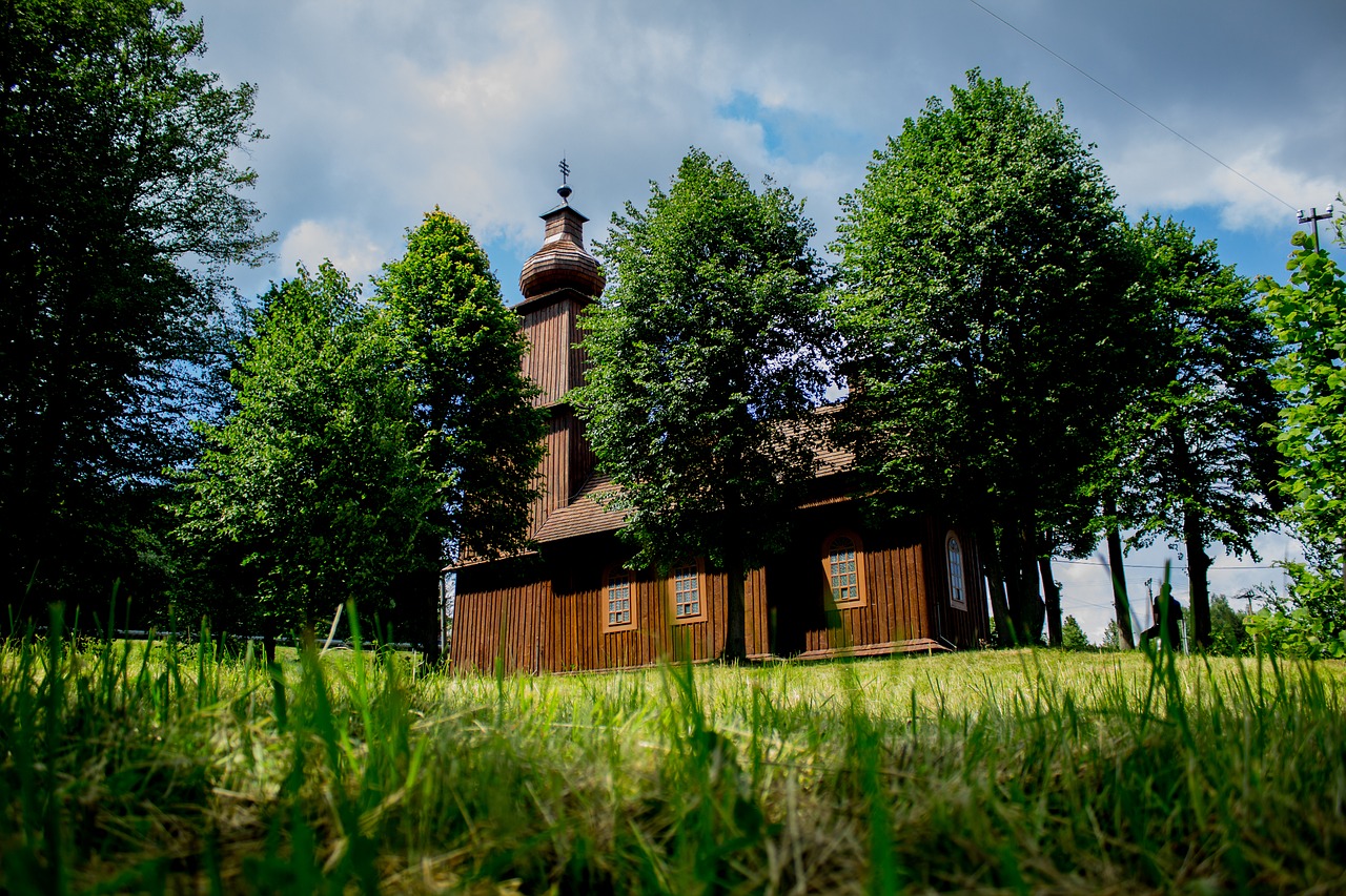 wooden church church tower free photo