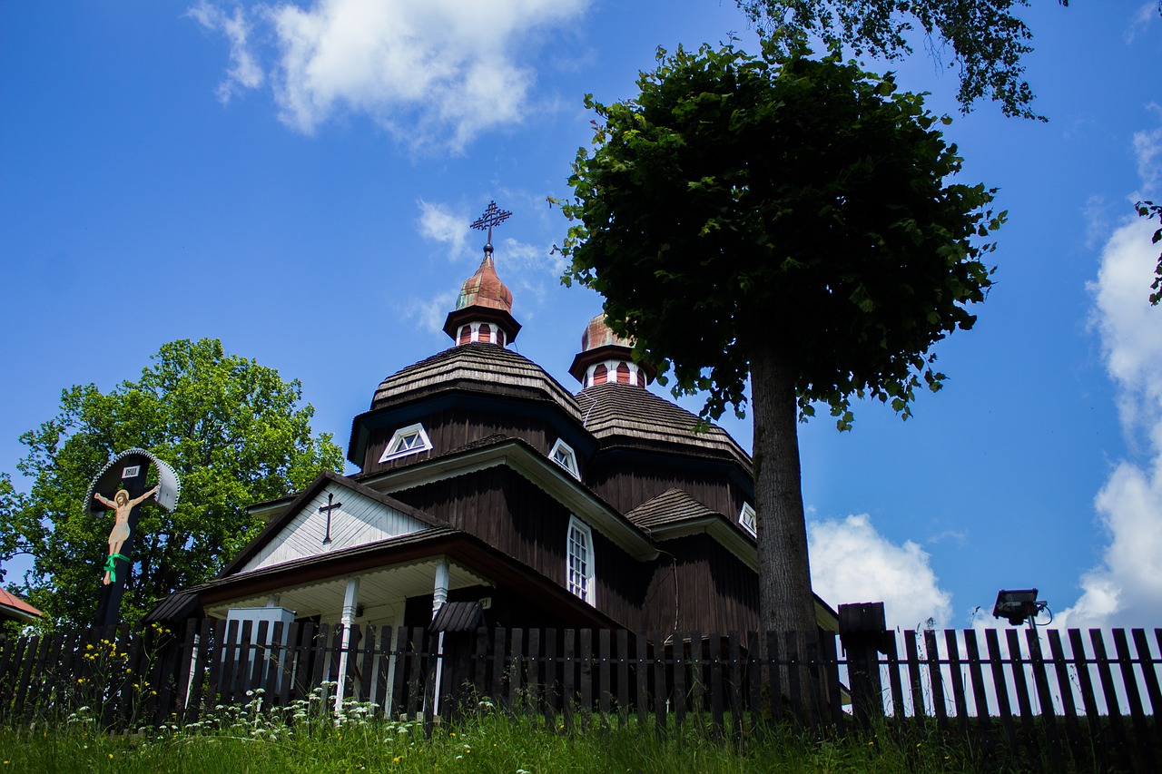 wooden church church tower free photo