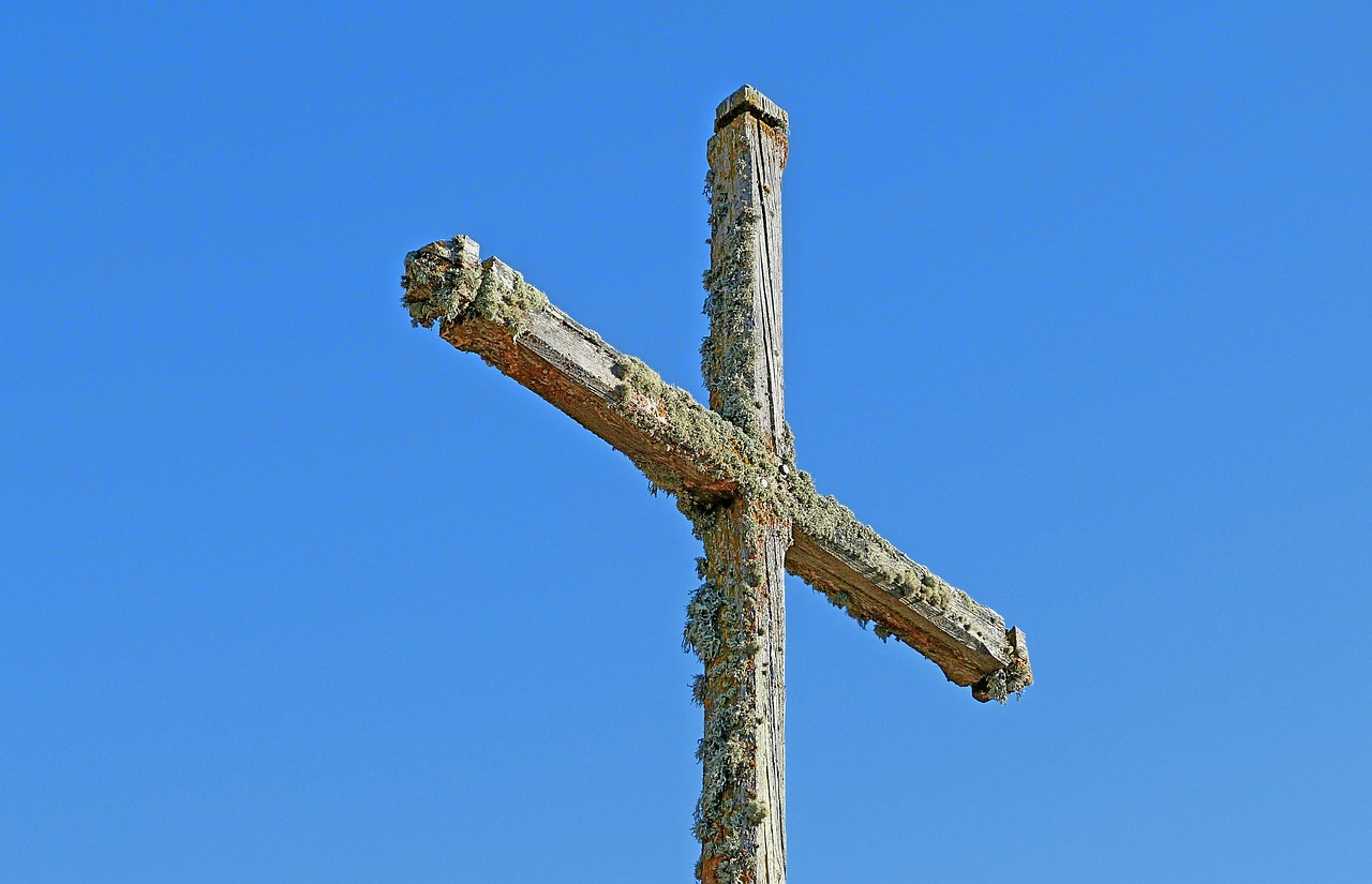 wooden cross symbol religious free photo