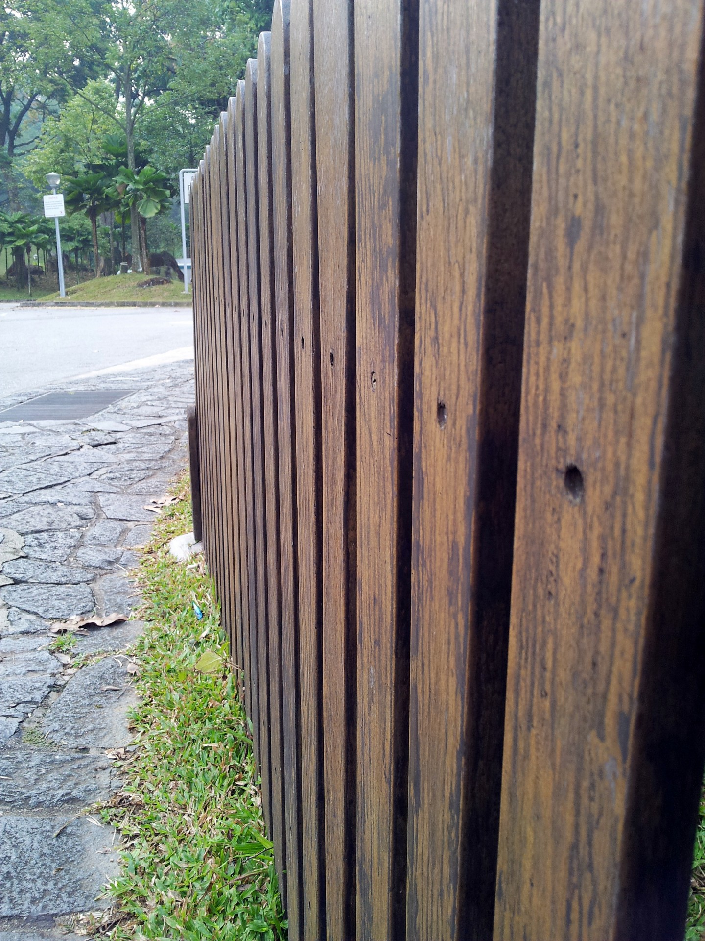 wooden fence road free photo