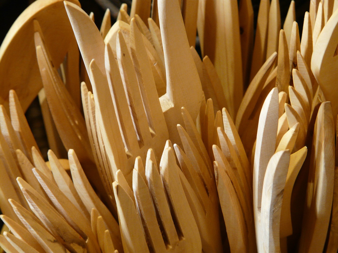 wooden forks forks wooden cutlery free photo