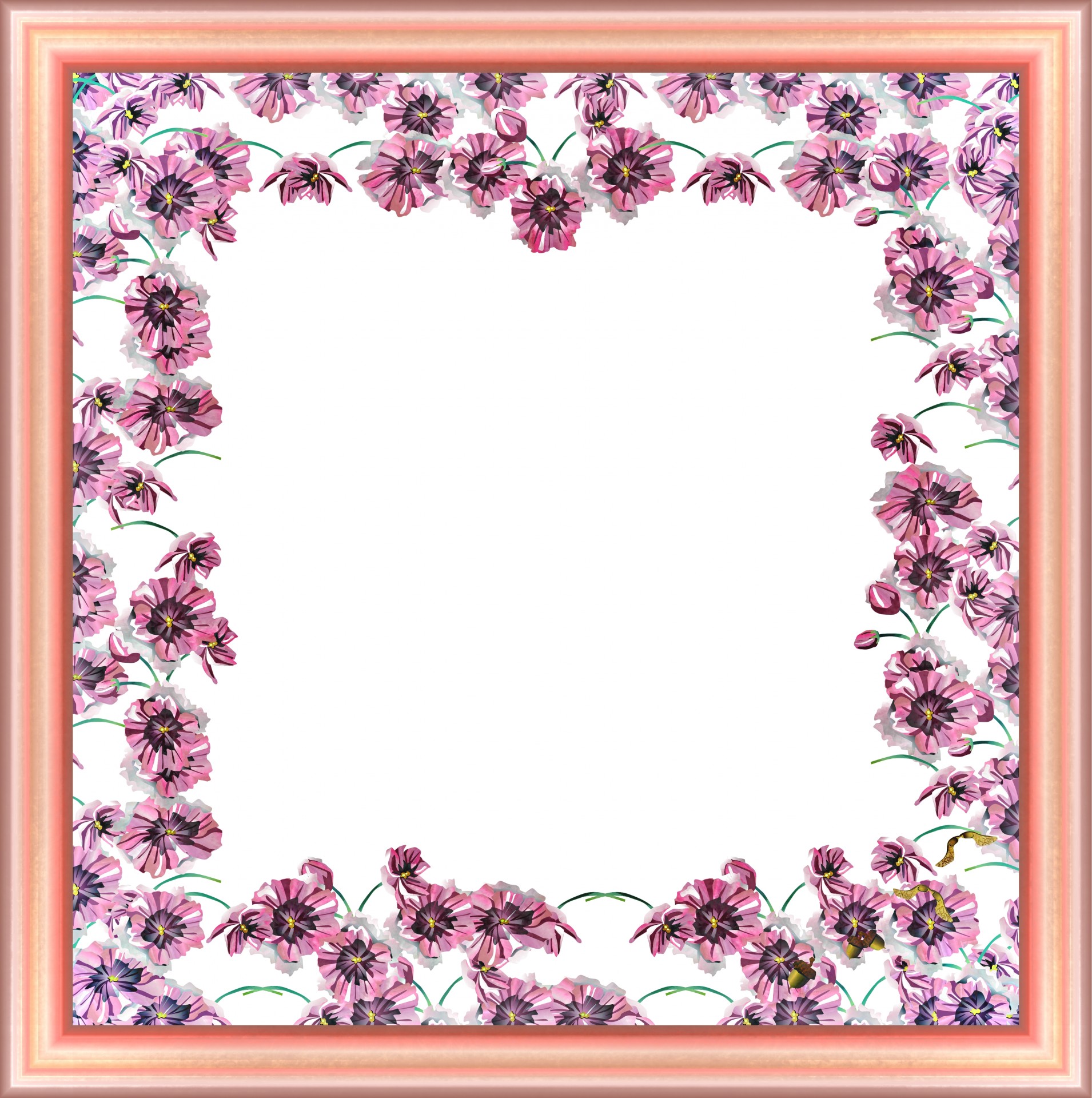 flowers frame pink free photo