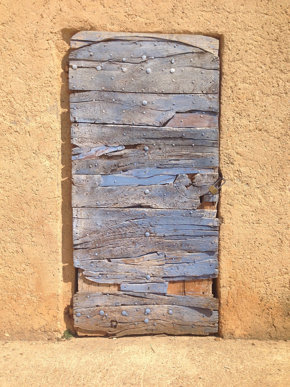 wooden french door blue architecture free photo
