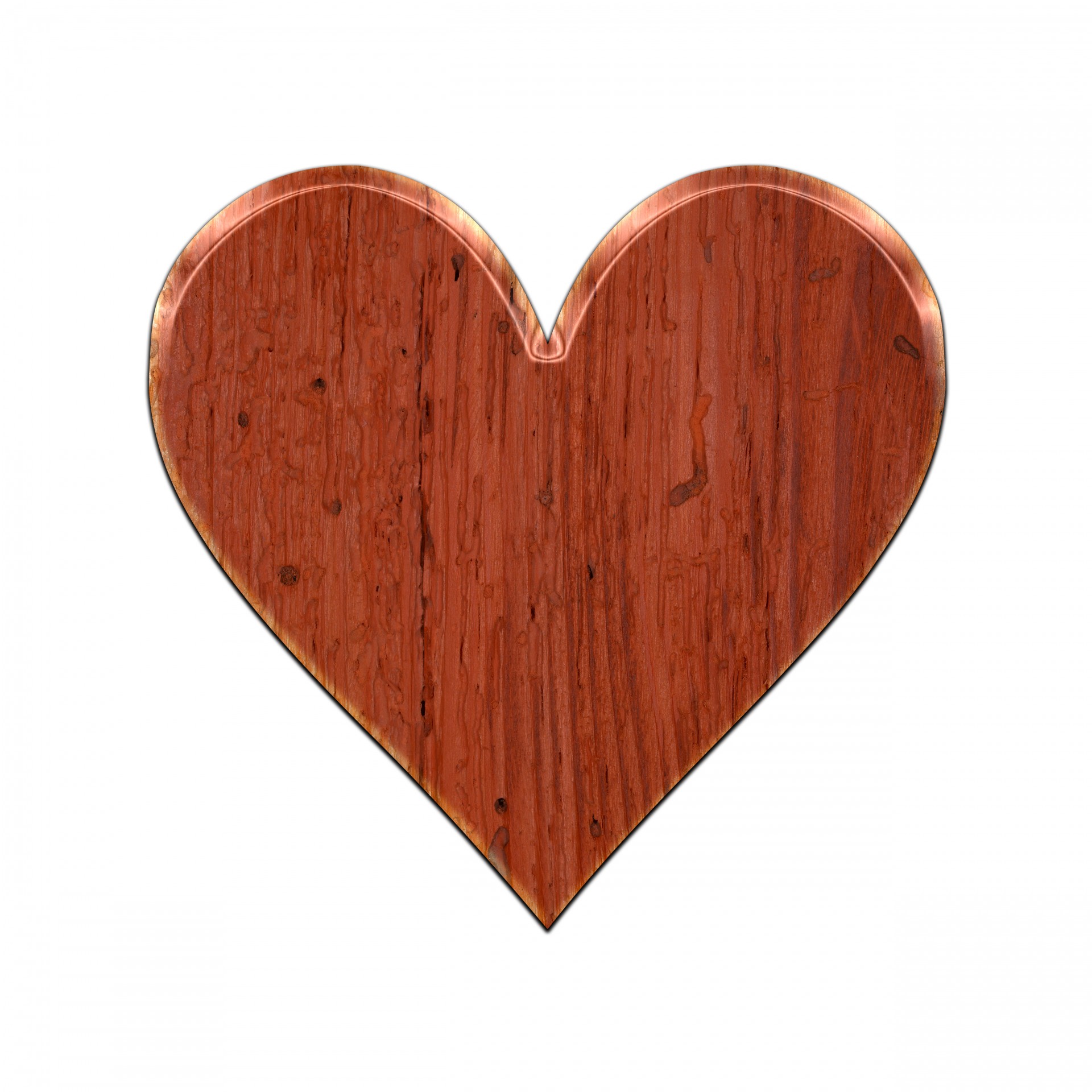 heart wood wooden free photo