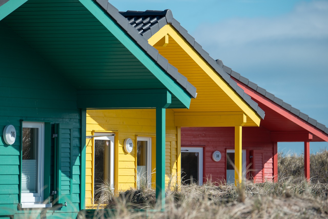 wooden houses color helgoland free photo