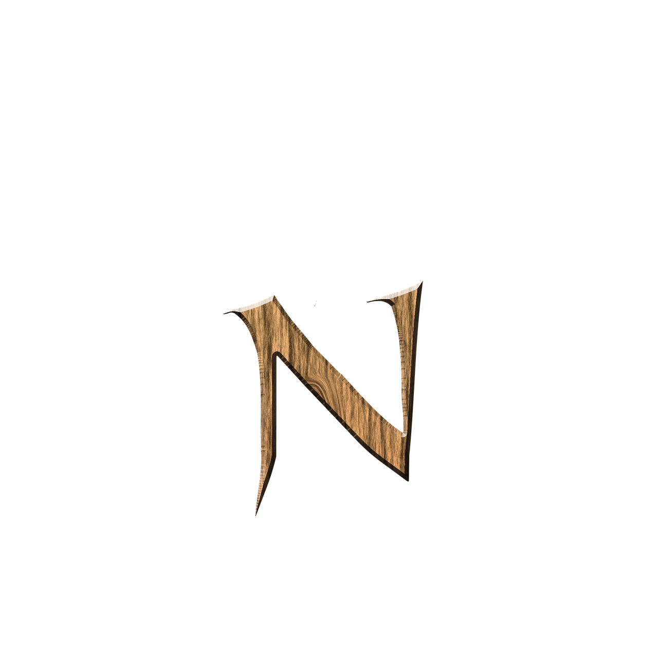 wooden n n letter free photo