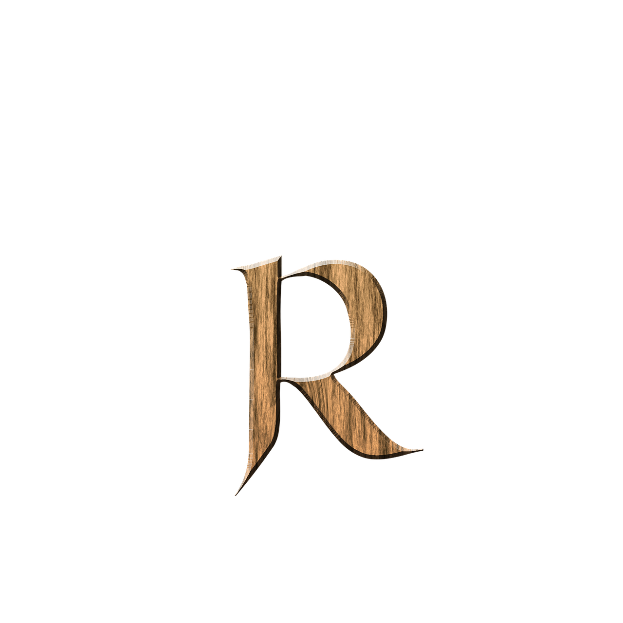 wooden r r letter free photo